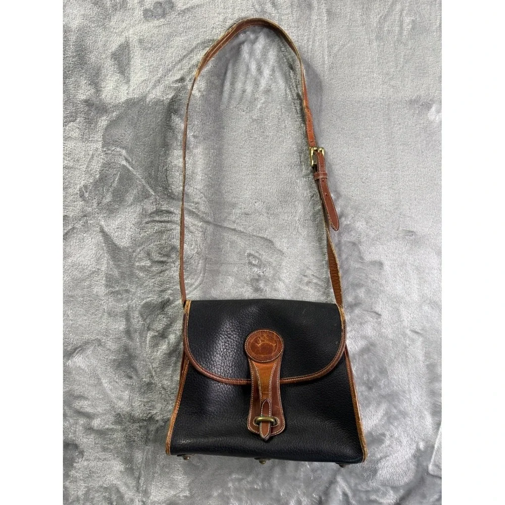 Dooney & Bourke All Weather Leather Flap Bag Women's Crossbody Medium Black